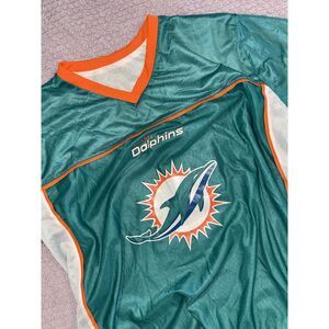 Miami Dolphins Reversible NFL Flag Football Jersey Aqua Teal White Size L